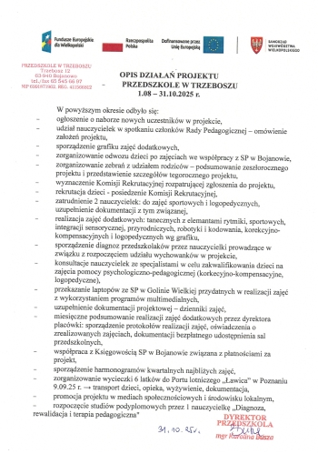 opis dzialan projektu