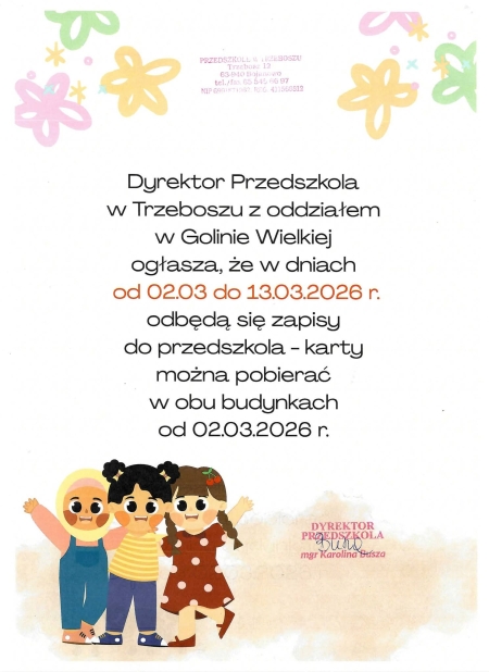 Zapisy do przedszkola 