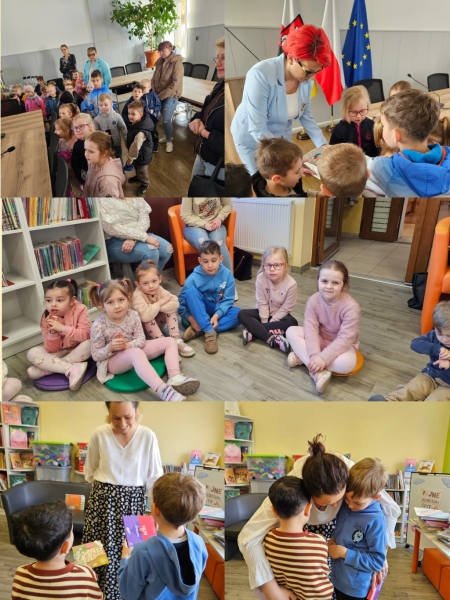 Wizyta przedszkolaków z Goliny Wielkiej w Urzędzie Miejskim i w Bibliotece 