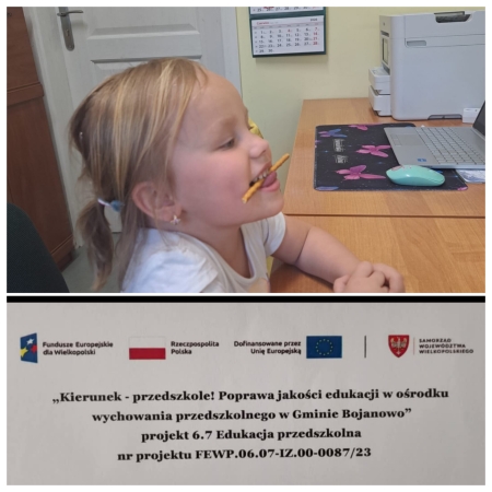 Zajęcia logopedyczne w ramach projektu Kierunek - przedszkole ! 