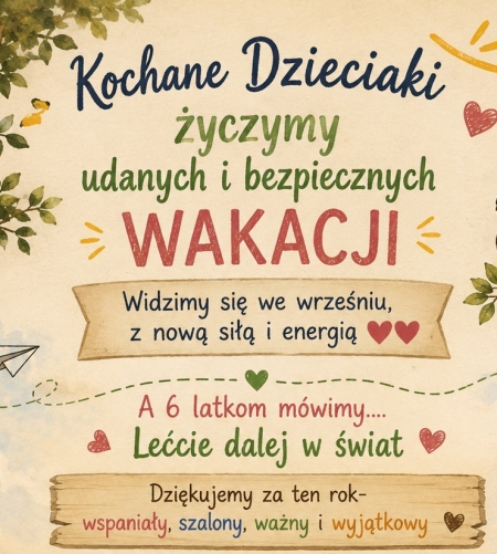 Bezpiecznych wakacji !!!